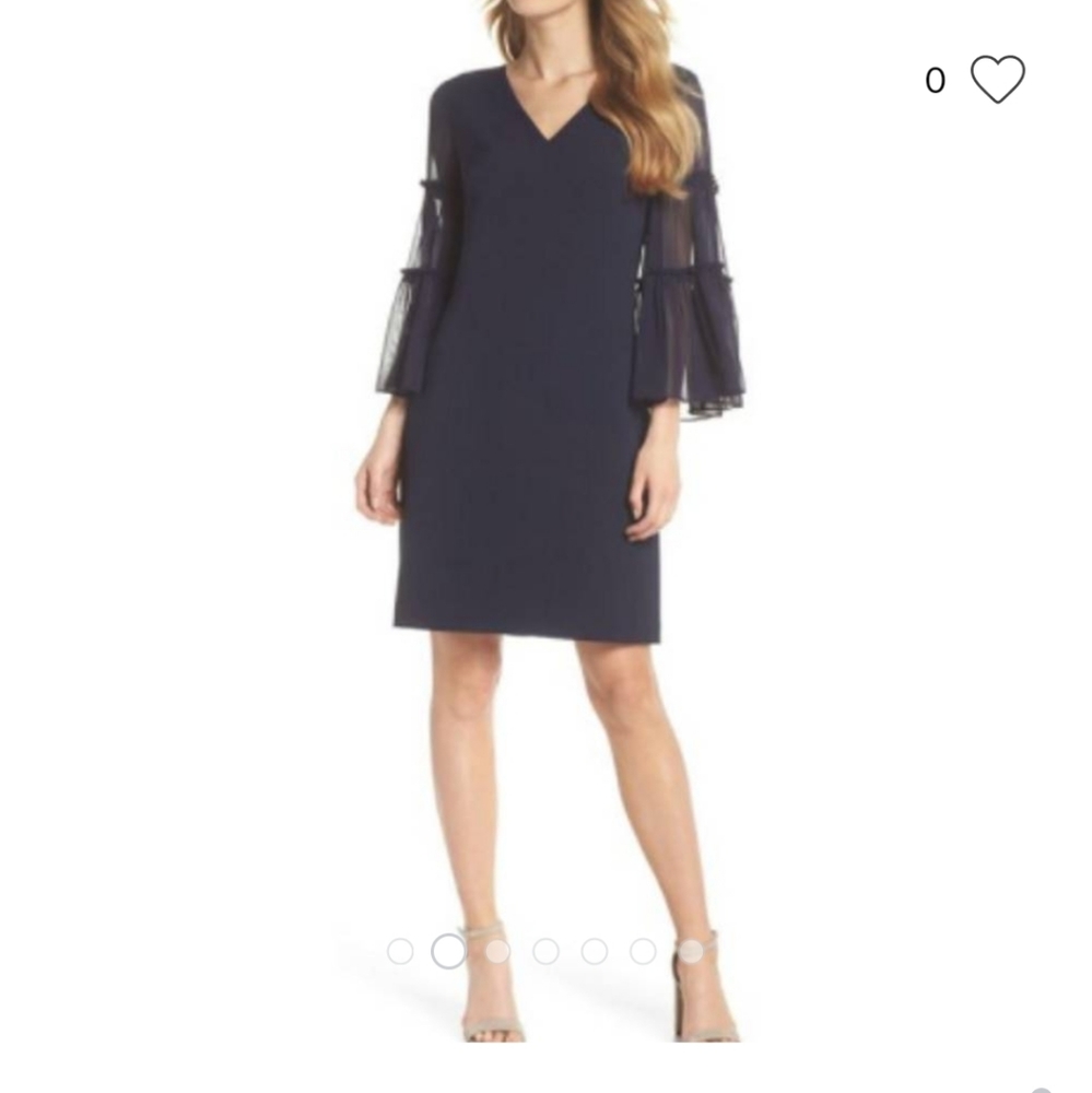 Navy shift dress